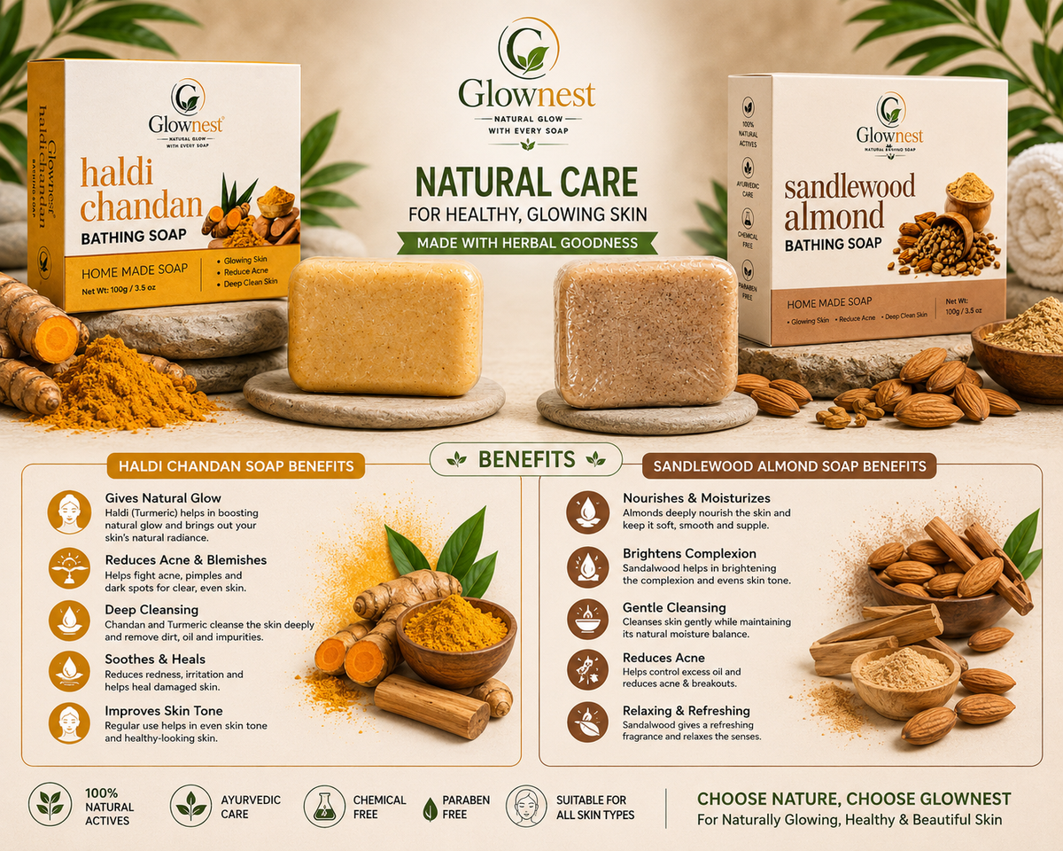 GlowNest Haldi Chandan and sandlewood Bathing Soap
