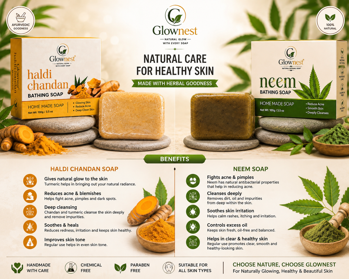GlowNest Haldi Chandan and Neem Bathing Soap