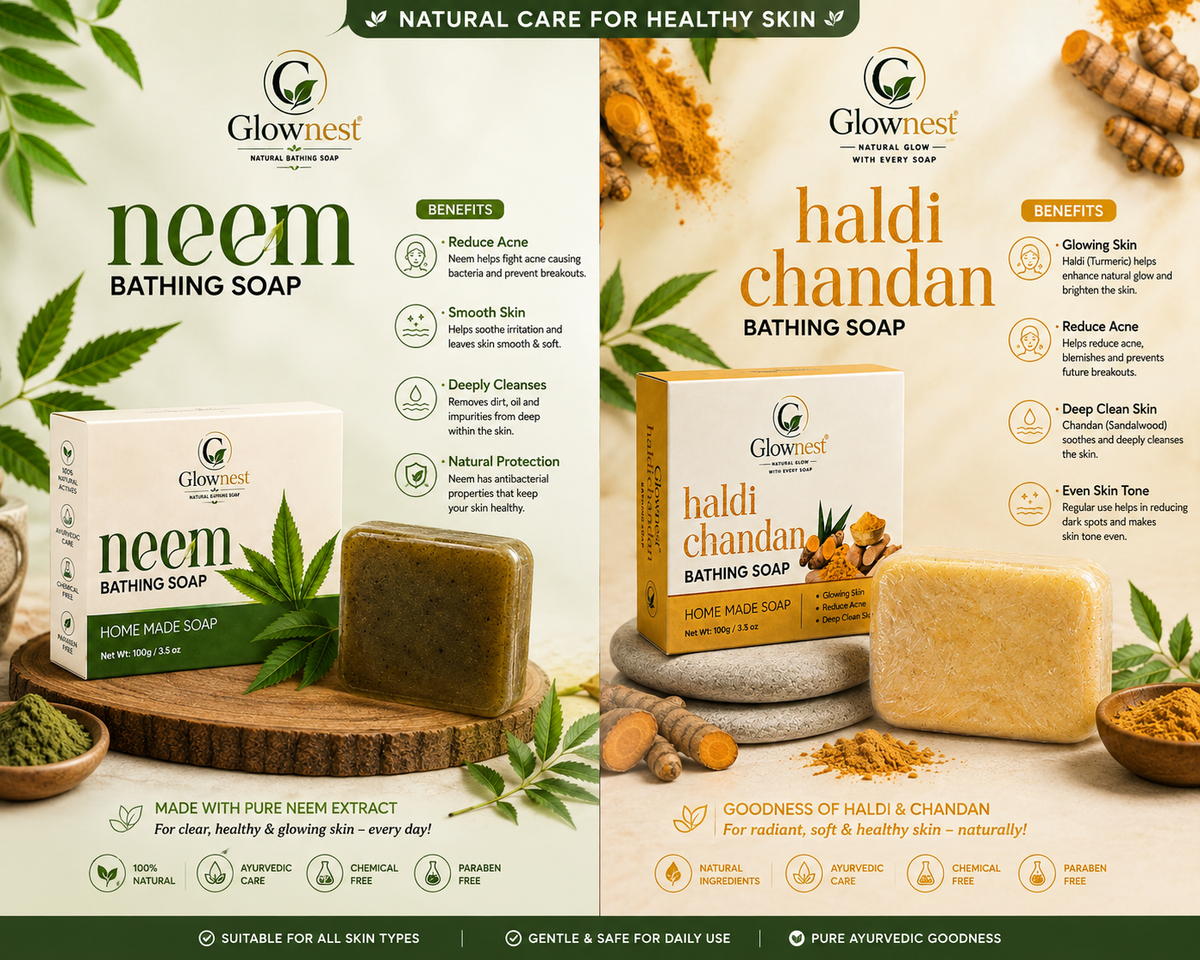 GlowNest Neem Haldichan Bathing Soap