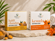 GlowNest Haldi Chandan and kesudo Bathing Soap