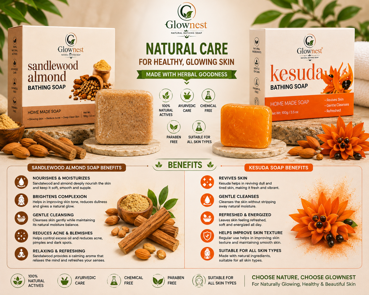 GlowNest Kesuda and sandlewood  Bathing Soap