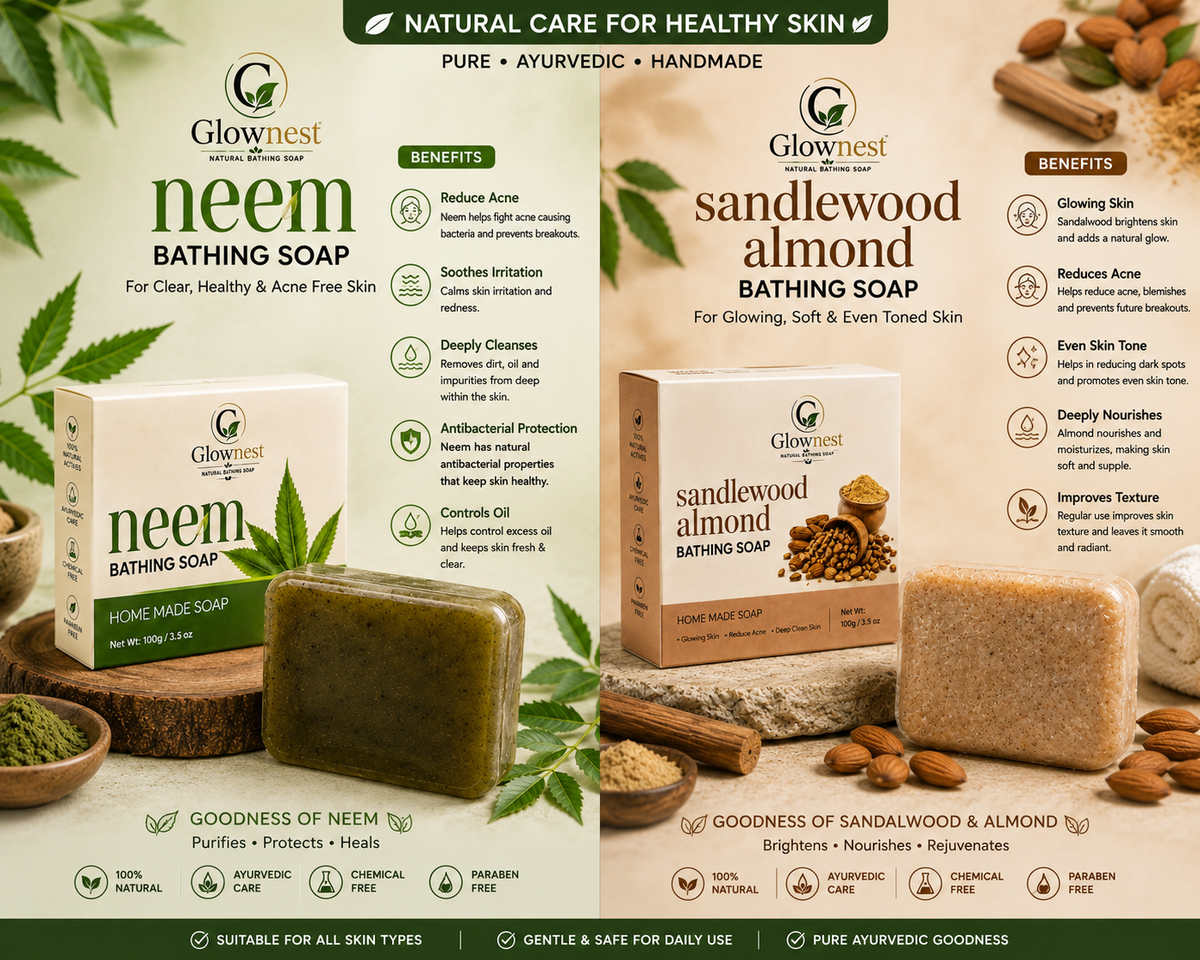 GlowNest Neem and sandlewood Bathing Soap
