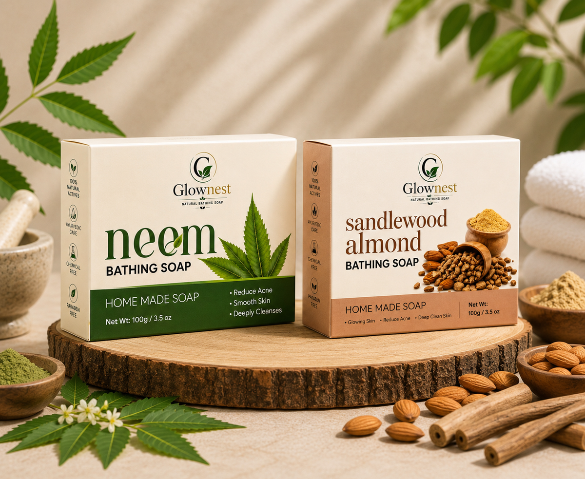 GlowNest Neem and sandlewood Bathing Soap