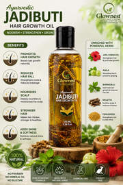 🌿GlowNest Ayurvedic Jadibuti Hair Growth Oil – 100 ml