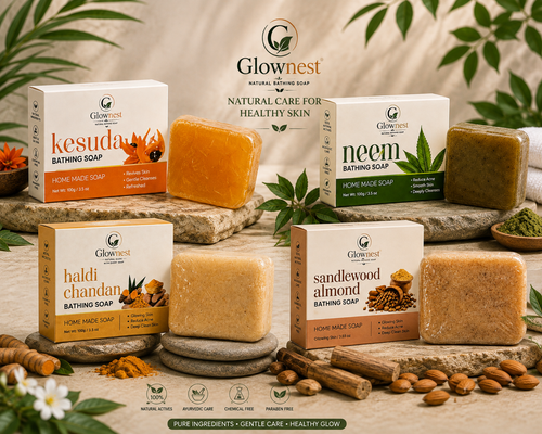 GlowNest Haldi Chandan and Neem and Haldichandan and kesudo Bathing Soap