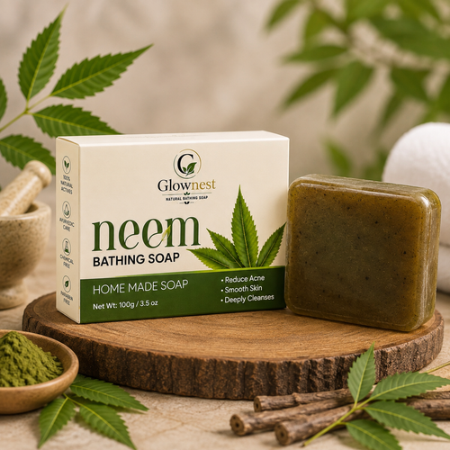 Glownest Neem Bathing Soap – Natural Ayurvedic Soap for Clean & Healthy Skin