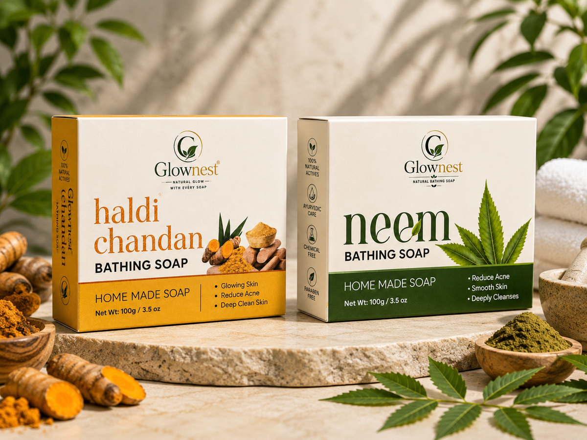 GlowNest Haldi Chandan and Neem Bathing Soap
